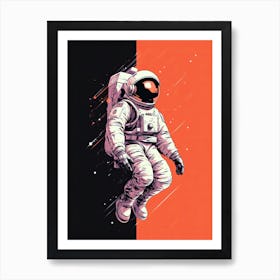 Cosmic Serenity: Astronaut in the Void Art Print