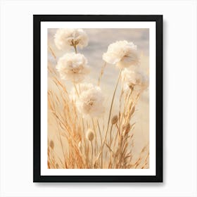 Boho Dried Flowers Carnation Dianthus 3 Art Print