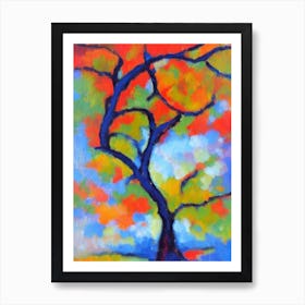 Ironwood tree Abstract Block Colour Art Print