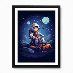 Space Explorer On The Moon 1 Art Print