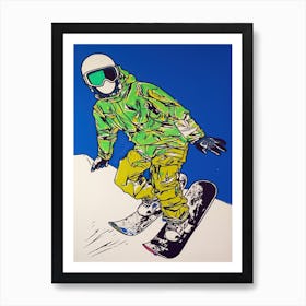 Snowboarding Pop Art 3 Art Print