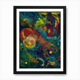 Abstract Wall Art, Night Owl  Art Print