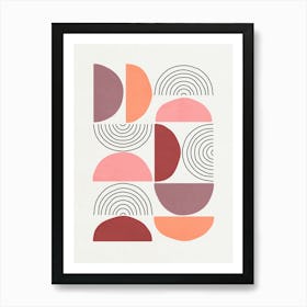 Abstract Geometric Shapes - p01 Art Print