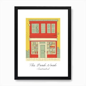 Instanbul The Book Nook Pastel Colours 1 Poster Art Print