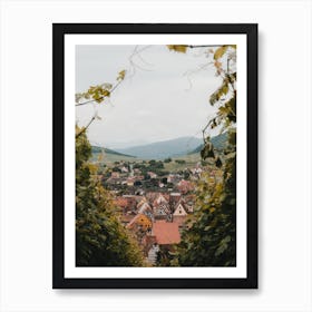 Village in the vineyards Alsace |Colmar |  France  Art Print