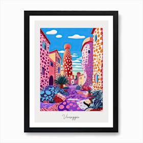 Poster Of Viareggio, Italy, Illustration In The Style Of Pop Art 1 Art Print