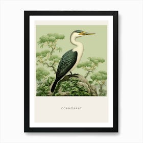 Ohara Koson Inspired Bird Painting Cormorant 3 Poster Art Print