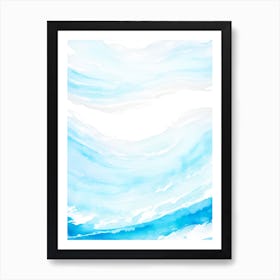 Blue Ocean Wave Watercolor Vertical Composition 141 Art Print