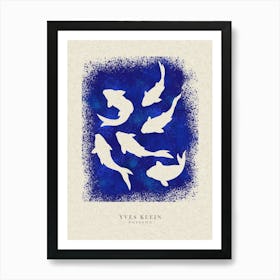 Yves Klein Koi Carp Goldfish Art Print