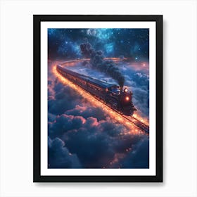 Train In The Sky 4 Art Print