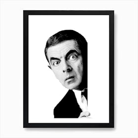 Rowan Atkinson Mr. Bean in Line Illustration v2 Art Print