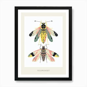 Colourful Insect Illustration Yellowjacket 3 Poster Art Print