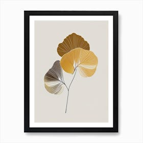 Ginkgo Spices And Herbs Retro Minimal 3 Art Print