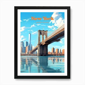 New York 1 Travel Poster 3 4 Resize Art Print