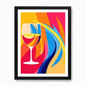 Wine Glass, Inspired by Matisse Art Print