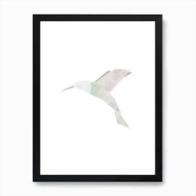 Origami Hummingbird Art Print