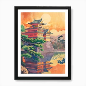 Takayama Old Town Japan Mid Century Modern 1 Art Print