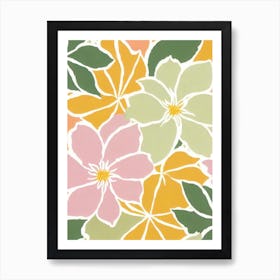 Jasmine Pastel Floral 1 Flower Art Print