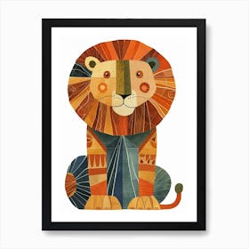 Barbary Lion Symbolic Imagery Clipart 7 Art Print