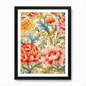 Wallpaper Floral Pattern 16 Art Print