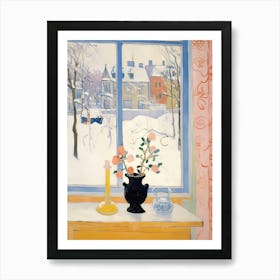 The Windowsill Of Sapporo   Japan Snow Inspired By Matisse 4 Art Print