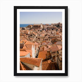 Red Tile Roofs In Dubrovnik Art Print