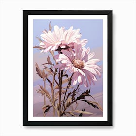 Floral Illustration Asters 2 Art Print