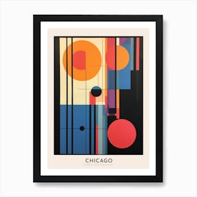 Museum Of Science And Industry Chicago Colourful Travel Poster Art Print