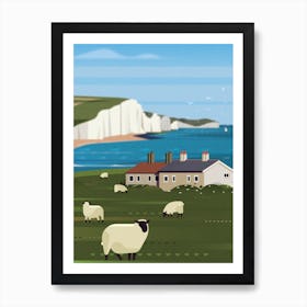 Seven Sisters Cliff Art Print