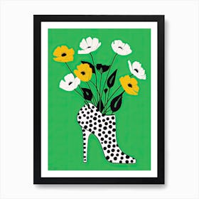 Floral Harmony: Shoe Garden Delight Art Print