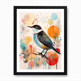 Bird Painting Collage Dipper 2 Art Print