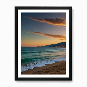 Sunset At The Beach 3 Art Print