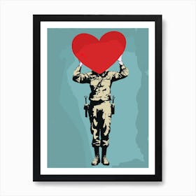 Soldier With A Heart Art Print