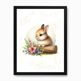 Cute Bunny Art Print