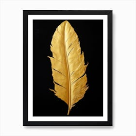 Gold Feather 1 Art Print