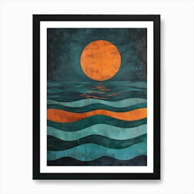 Sunset Over The Ocean 40 Art Print