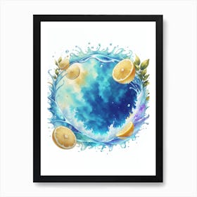 Water Splashes Affiche