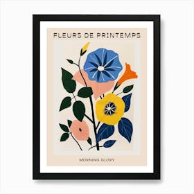 Spring Floral French Poster  Morning Glory 3 Art Print