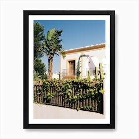 White House & tropical garden // Ibiza Travel Photography Art Print