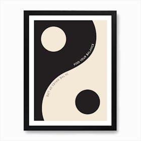 Yin Yang - 90s Aesthetic Poster Wall Art Print Art Print