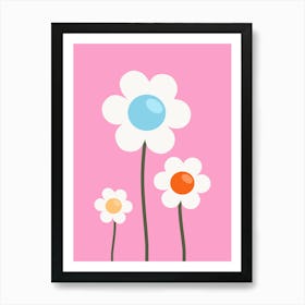 Cute Flowers Pink Art Print