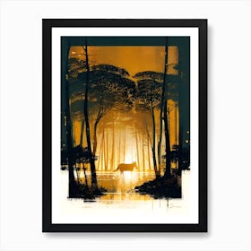 Sunset In The Woods 1 Poster