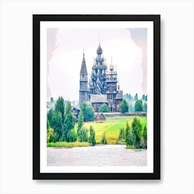 Kishi Pogost On Kizhi Island Art Print