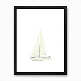 Sailing Ship Weiß Art Print