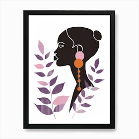 African Woman With Earrings 13 Art Print