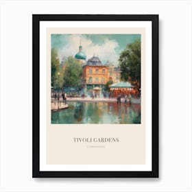 Tivoli Gardens Copenhagen Denmark 2 Vintage Cezanne Inspired Poster Art Print