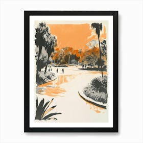 Audubon Park Retro Lithograph 1 Art Print