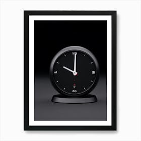 An Isolated Digital Render Of A Sleek Round Business Alarm Clock Its Iconic Pictogram Encased With 2 1 Art Print