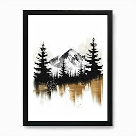 Snowy Mountains Canvas Print 1 Art Print