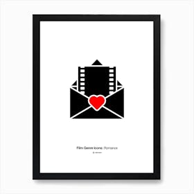 Romance Film Genre Icon Art Print